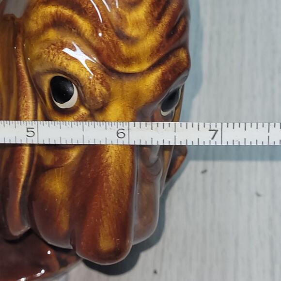 Vintage Ceramic Bassett Hound Brown Planter USA McFarlin Hickok Glazed Dog - Picture 9 of 11